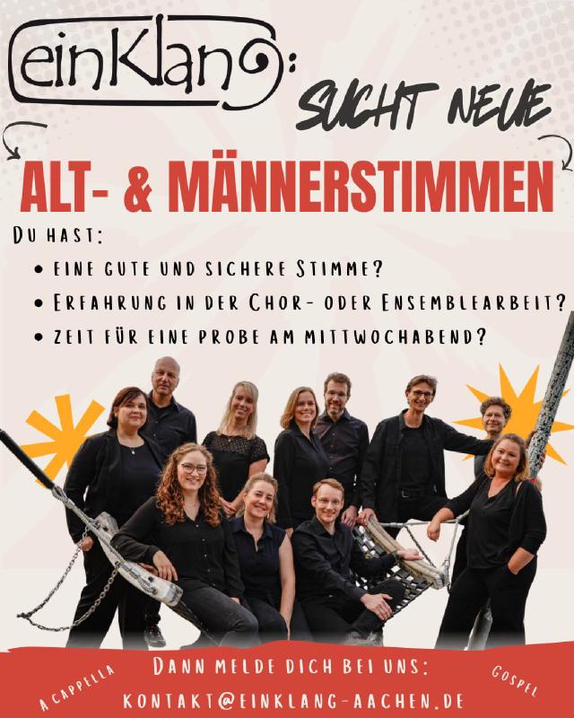 Alt+Männerstimmen gesucht